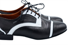 Nashville tango shoes, men tango shoes, black and white dance shoes for men