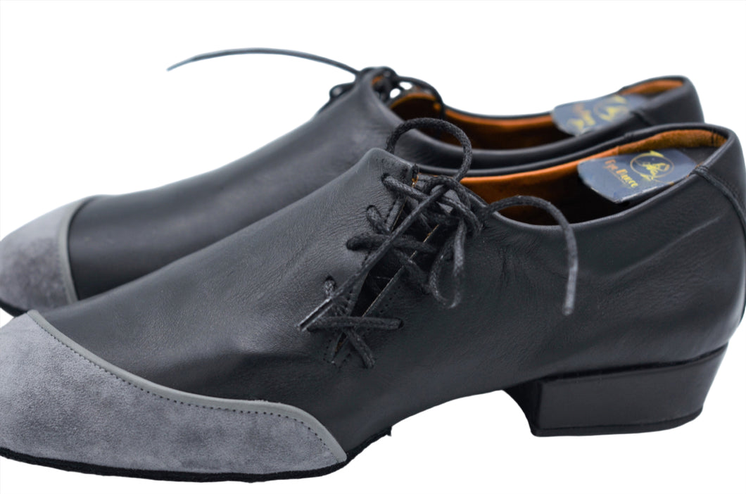 Split sole tango shoes.Men Dance Shoes. Men Tango Shoes. Handmade Tango Shoes. Black and Gray tango shoes. Elvis.Black tango shoes.gray tango shoes