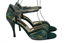 Argentine tango shoes,Green tango shoes, green dance shoes, women tango shoes, women dance shoes