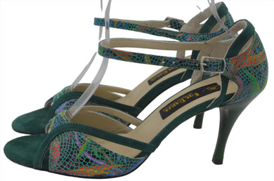 Argentine tango shoes,Green tango shoes, green dance shoes, women tango shoes, women dance shoes