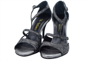 Milano dancing shoes has black and gray snake printed leather. You will dance 8 cm heel with comfort because of insole padding system.