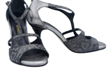 Milano black dancing shoes with 6 and 8 cm heel options.