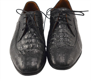 Black handmade leather shoes with custom made option.