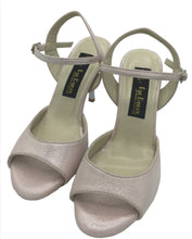 Pink color tango dancing shoes for women who likes open heel. 