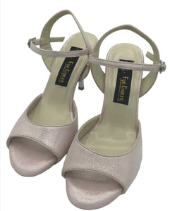 Pink color tango dancing shoes for women who likes open heel. 