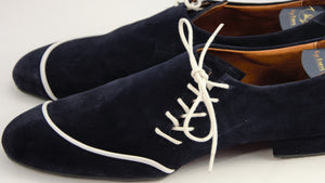 Men Dance Shoes. Men Tango Shoes. Handmade Tango Shoes. Navy Blue Suede. Elvis 